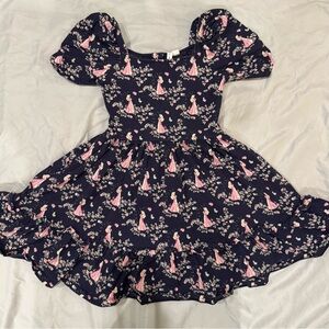 Janie and Jack Navy Floral Aurora Dress Size 7